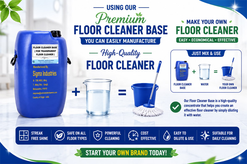 Floor Cleaner Base (Alcohol Free) Transparent Floor Cleaner Base